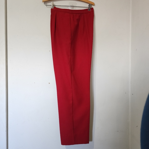 Vintage Red Dress Work Slacks Trousers Pants - Picture 3 of 10